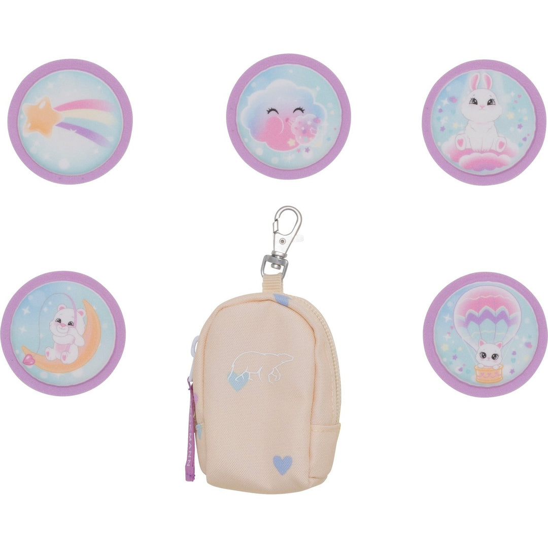 Mini backpack with buttons, Yellow Heart