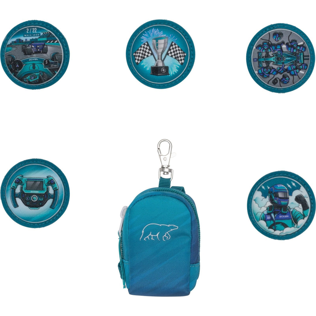 Mini backpack with buttons, Racing
