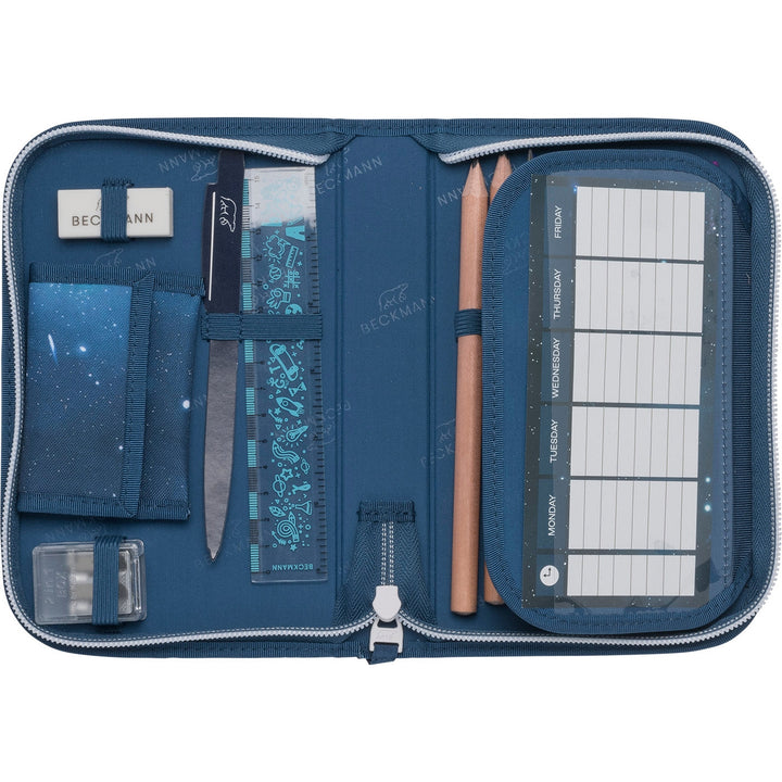 Single section pencil case w/content, Space Mission