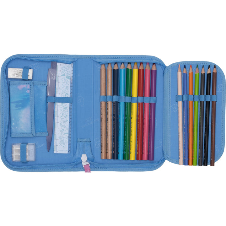 Single section pencil case w/content, Fairytale
