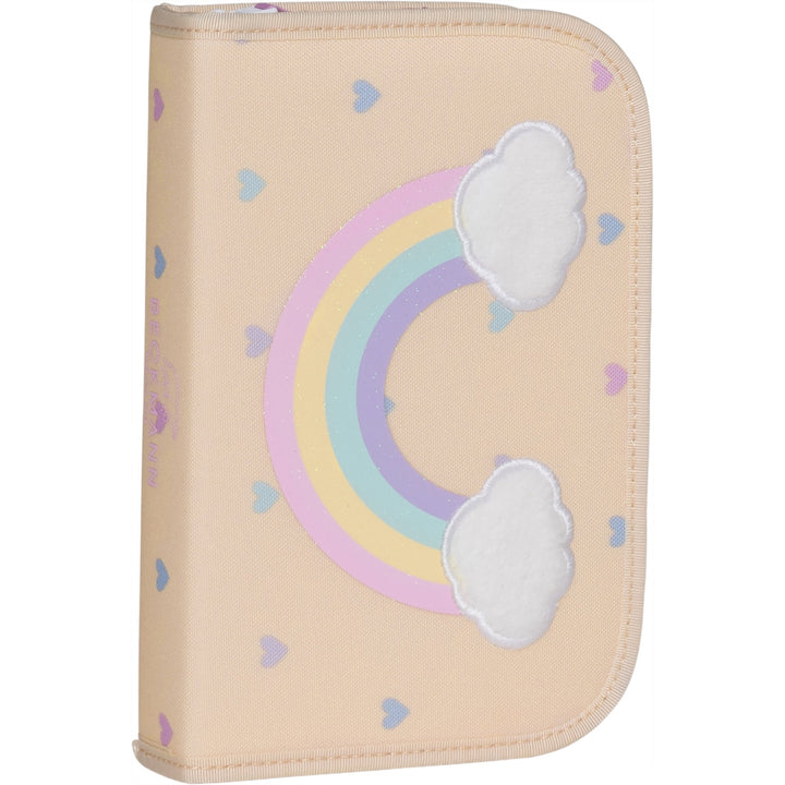 Single section pencil case w/content, Yellow Heart