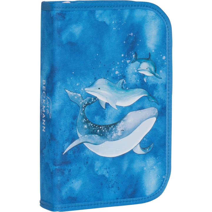 Single section pencil case w/content, Ocean