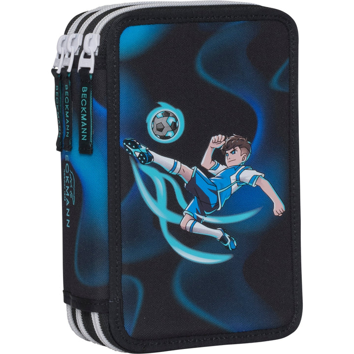 Three section pencil case w/content, Magic League