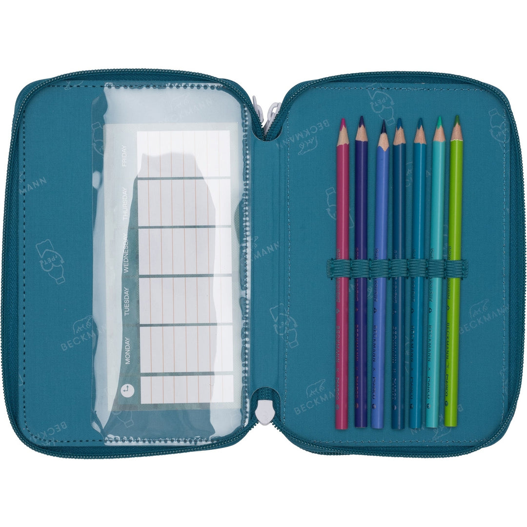 Three section pencil case w/content, Jungle game