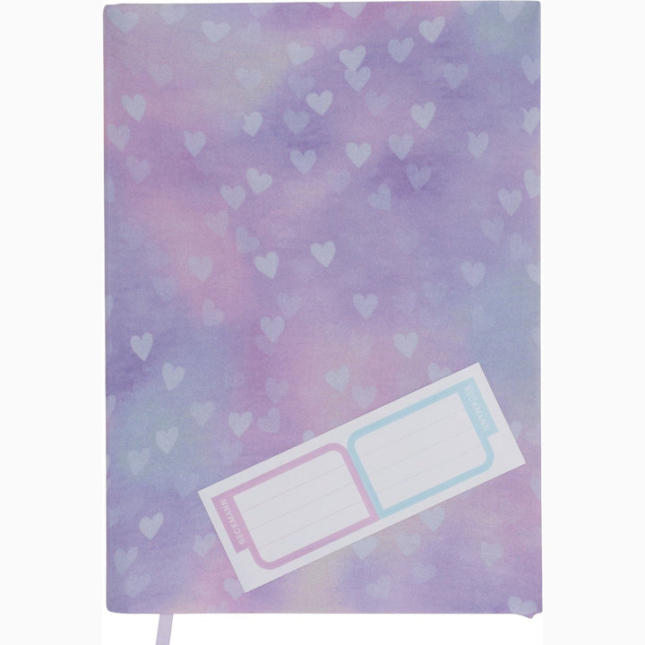 Elastic book cover, Unicorn Princess Purple