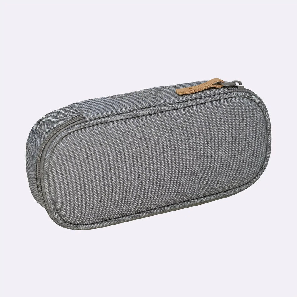 Oval pencil case, Grey Youth/student/adult